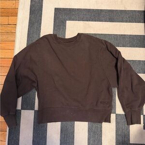 WSLY Chocolate Brown crew neck Sweatshirt